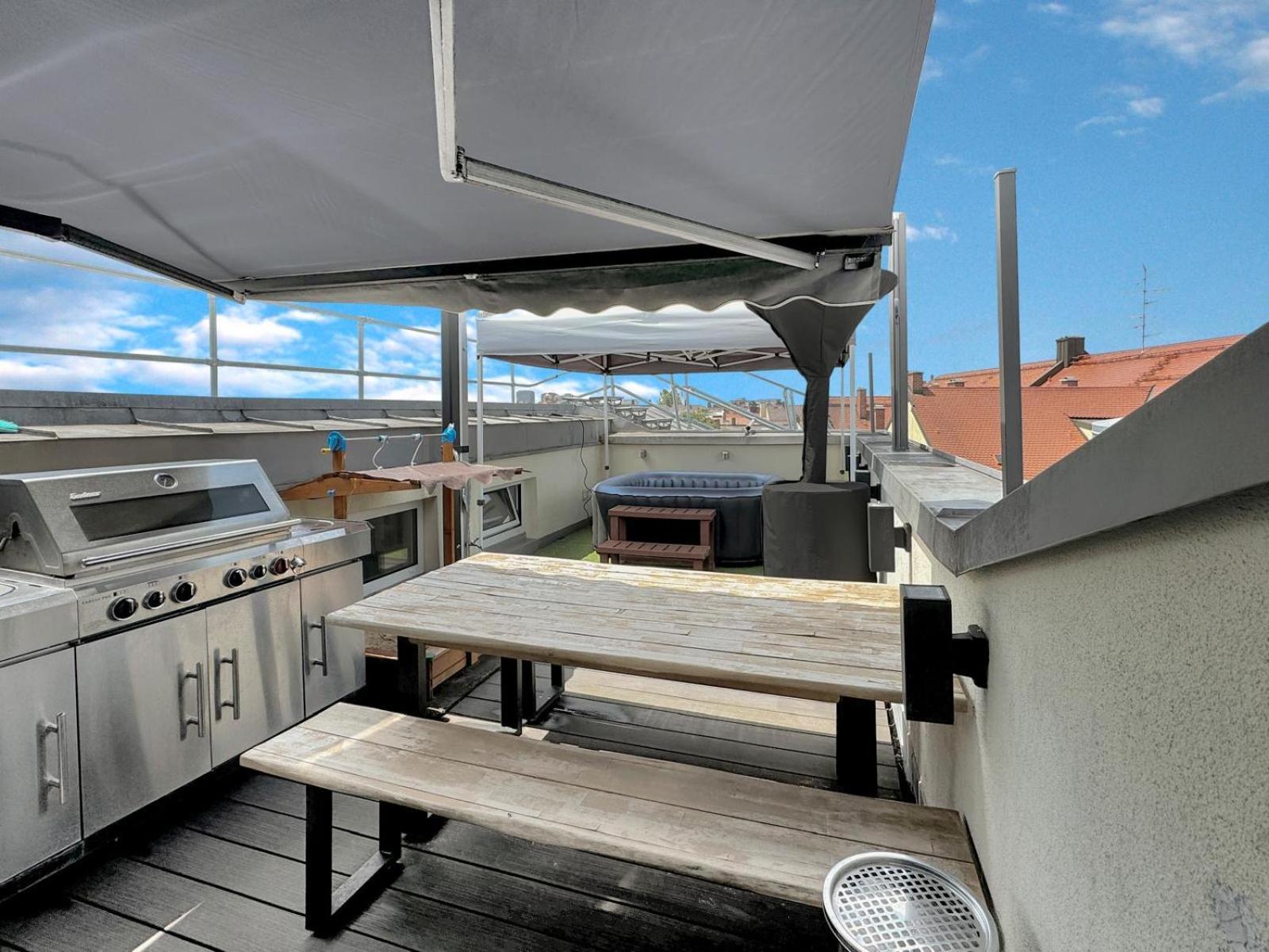 6 Zimmer Maisonette-Penthouse Pool Dachterrasse Luxus München Eksteriør bilde