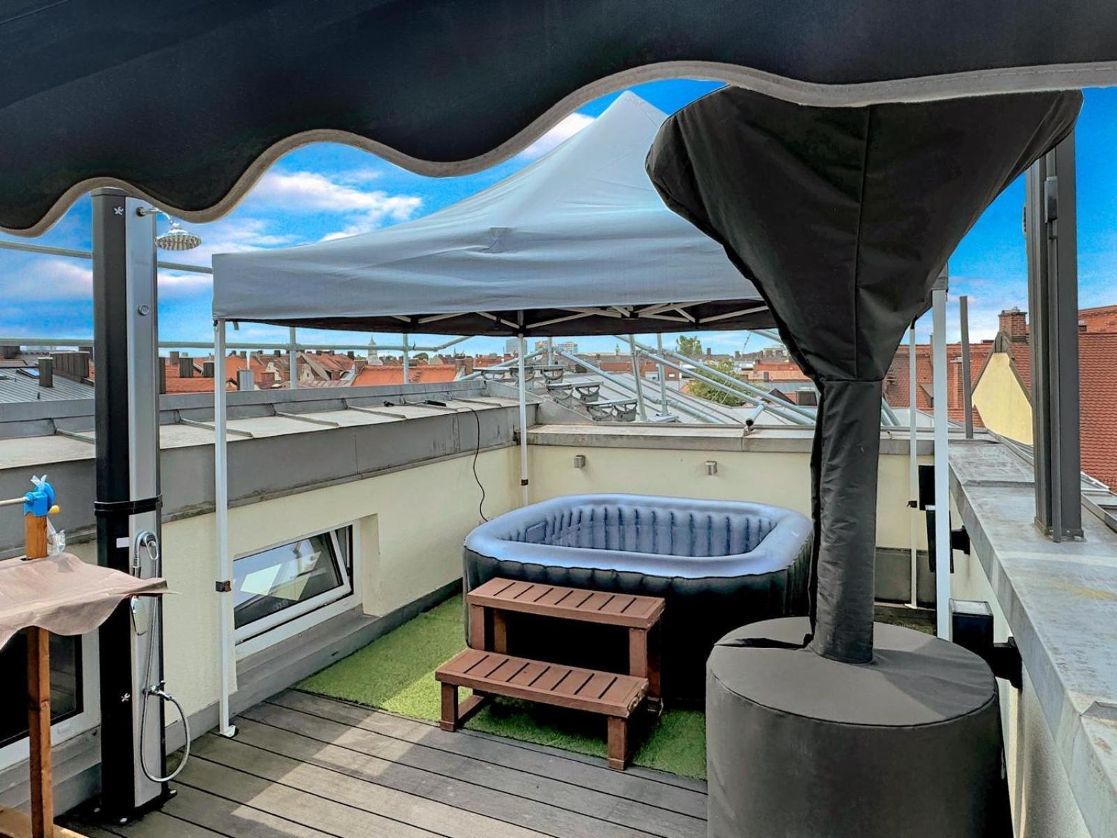 6 Zimmer Maisonette-Penthouse Pool Dachterrasse Luxus München Eksteriør bilde